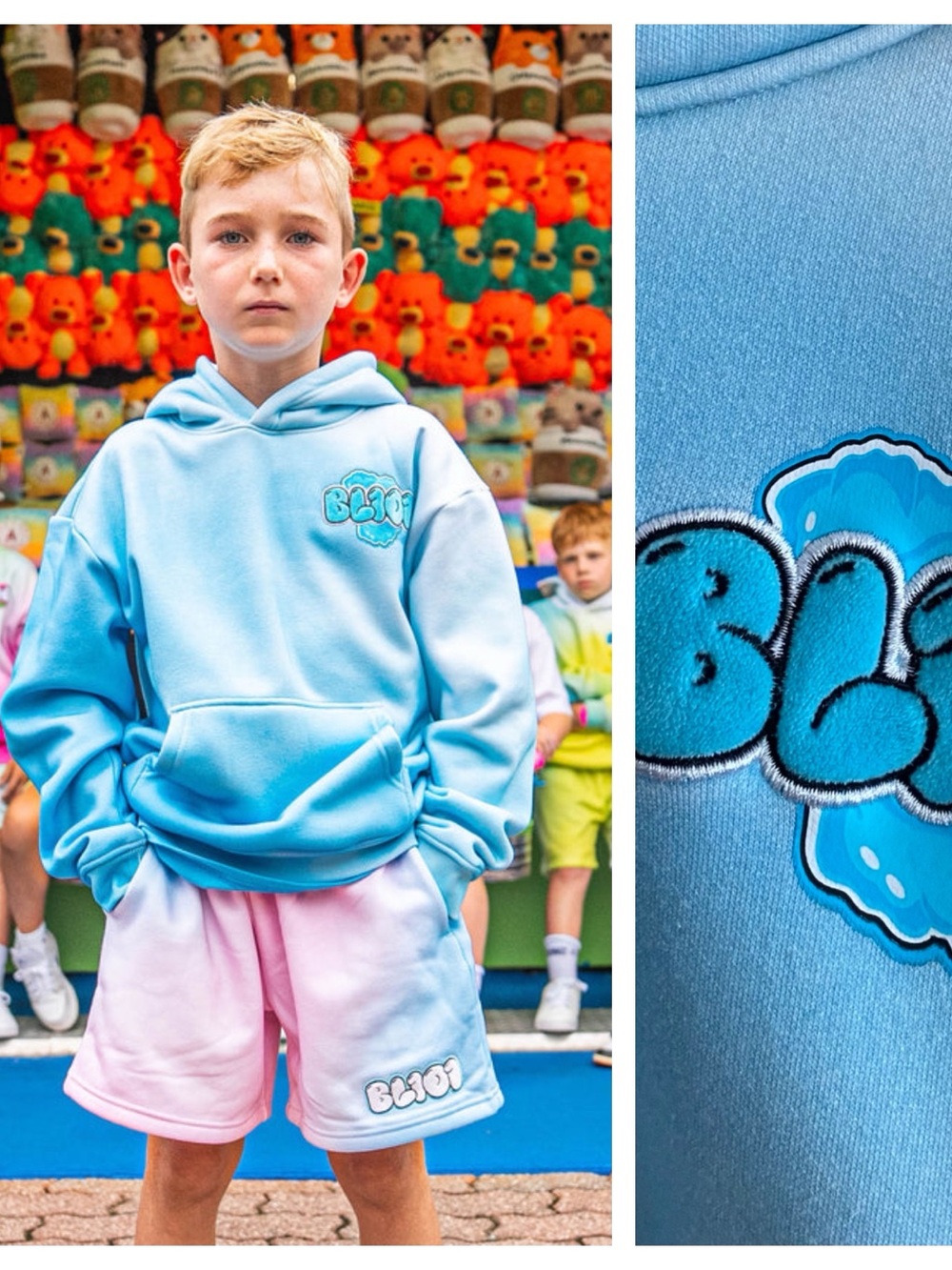 Baseball Lifestyle 101 Blueberry Blue Cotton Candy Youth Hoodie Medium